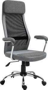 Icon Space Sedia Ergonomica con Ruote Braccioli e Poggiatesta in Tessuto Mesh colore Grigio
