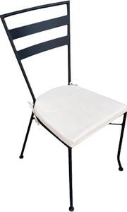 GDLC Sedia per Esterni con Cuscino in Acciaio Dimensioni 46x51x90 cm colore Nero - Indie