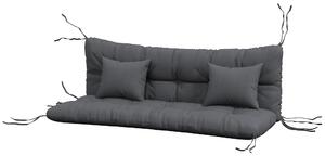 VivaGarden Set 4 Cuscini da Giardino per Schienale e Seduta con Imbottitura in Poliestere colore Grigio Carbone