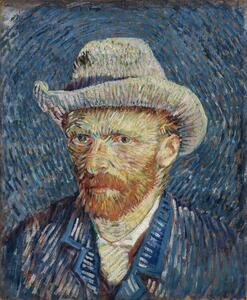 Riproduzione Self-Portrait with Grey Felt Hat 1887, Vincent van Gogh