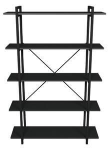 Libreria 5 Ripiani Stile Industrial 120x34x180 Jonah Antracite