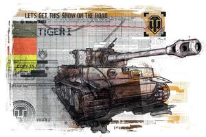 Illustrazione World of Tanks - Tiger, WOT