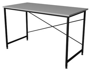 Scrivania Stile Industrial Ferro E Legno 120x60x73 Adam Bianca