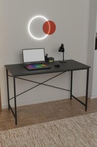 Scrivania Stile Industrial Ferro E Legno 120x60x73 Adam Antracite