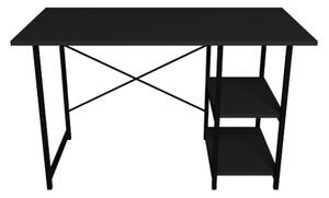 Scrivania Stile Industrial 120x60x72 Con Ripiani Laterali Adam Antracite