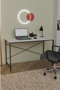 Scrivania Stile Industrial Ferro E Legno 120x60x73 Adam Bianca
