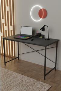 Scrivania Stile Industrial Ferro E Legno 120x60x73 Adam Antracite
