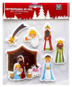 Stickers Gel adesivo di Natale per finestre con personaggi del presepe Wisdom