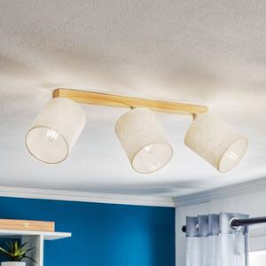 BRITOP Spot soffitto Canvas, beige, tessuto, 3 luci