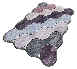 Tappeto da bagno grigio-viola 70x120 cm Circle - Foutastic