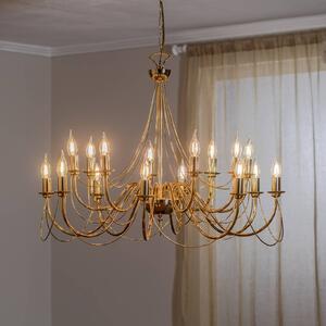 Domiluce Lampadario Retro a 16 luci, oro