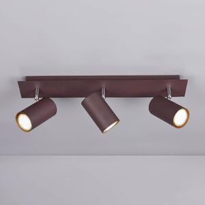 Trio Lighting Faretto da soffitto Marley a 3 luci color ruggine