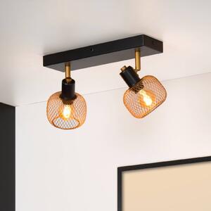 Lucide Faretto a soffitto Maren, 2 luci, oro satinato