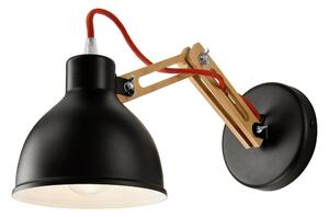 Lampada da parete nera/marrone ø 15 cm Marcello – LAMKUR