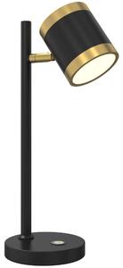 Wofi 8003-104S - Lampada da tavolo LED dimmerabile TOULOUSE LED/10W/230V nero/oro