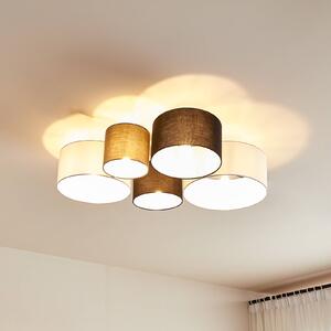 Plafoniera soffitto Lettie Lindby, dimmerabile, Multicolore, Soggiorno / Sala da pranzo, Tessuto / Stoffa / Seta, Scandinavo, Plafoniera