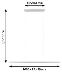 Paulmann Lento sospeso 43W cromo dim CCT Bluetooth