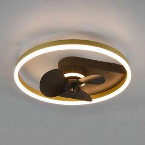 Reality Leuchten Ventilatore a pale Borgholm con LED, CCT, nero