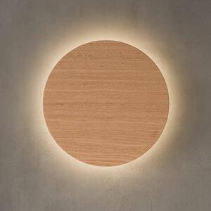 Envostar Luna Wood applique, rovere, Ø30cm