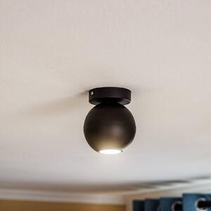 HELAM Faretto da soffitto Midnight all in black a 1 luce fissa