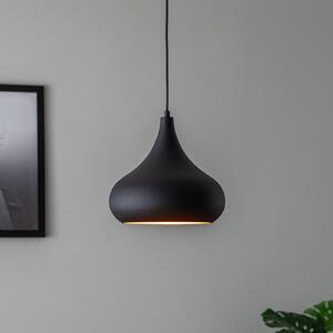 Opviq Sospensione Saglam 3774 1 luce Ø30cm nero/oro