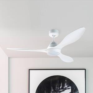 FARO BARCELONA Ventilatore LED soffitto Polaris L, 3 pale, bianco