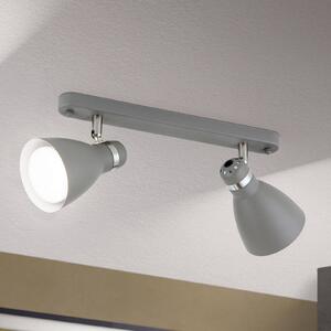 ORION Spot da soffitto School, 2 luci, grigio