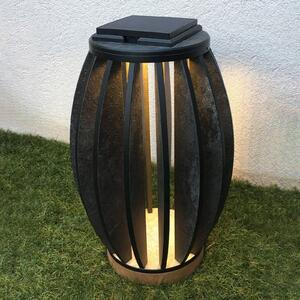 Les Jardins Lampada LED solare Pastek di teak con sensore