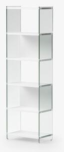 Libreria componibile Struttura In Laminato e fianchi In Vetro Temperato da cm.60 - fianco 202 cm Profondit� 36 cm ripiani in BYBLOS