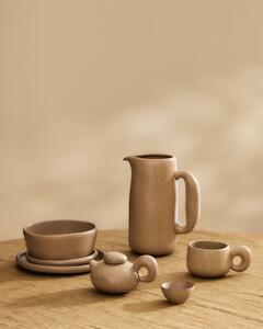 Servizio da tè Tersilia in ceramica marrone