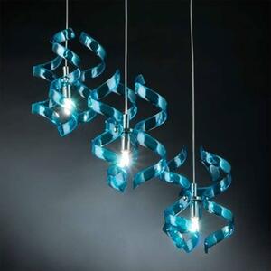 Metallux Lampada a sospensione Blue, 3 luci