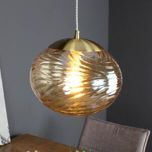 Eco-Light Lampada a sospensione Nereide, vetro bronzo