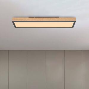 Globo Plafoniera Doro LED, lunghezza 60 cm, rovere, legno