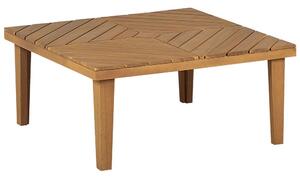 Tavolino da esterno in legno di acacia 70 x 70 cm piano a doghe moderno design naturale Beliani