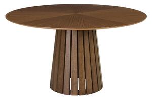 Tavolo da pranzo rotondo in noce scuro D137 cm DITA
