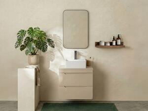 Mobile sotto lavabo sospeso con ripiano 60 cm Beige - ARUBA