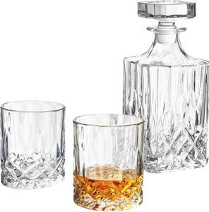 Set da whisky con rilievo in cristallo George 3 pz