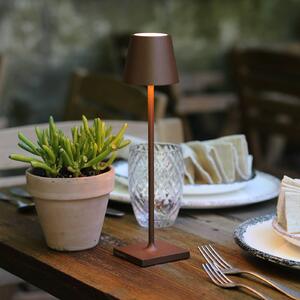 Zafferano Poldina micro lampada ricaricabile IP65 corten