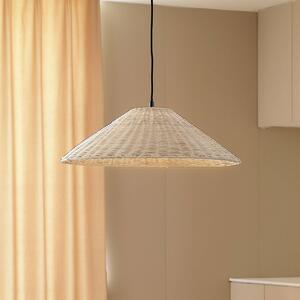 Lampada a sospensione Lindby Zyralia, color legno, rattan, Ø 50 cm