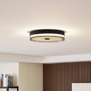 Lindby plafoniera LED Aldorin, 40 cm, nero, plastica