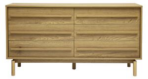 Cassettiera finitura legno quercia 6 cassetti L140 cm YSEULT
