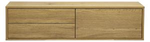 Mobile TV da parete finitura legno chiaro rovere L120 cm FLEXO