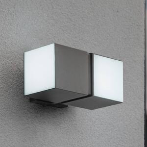 LUTEC Applique LED esterni Cuba, 2 luci antracite 4.000K