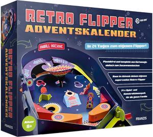 FRANZIS 67210 - Calendario dell'Avvento Retro Pinball: 24 giorni per avere il proprio flipper, per bambini dagli 8 anni in su