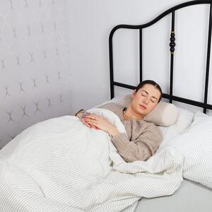 Cuscino cilindrico per dormire imbottito e rivestito in poliestere anti sudorazione Polochon - Grey