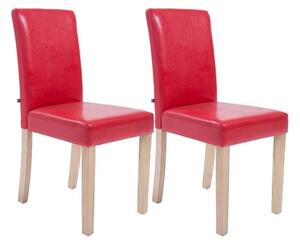 Set di 2 sedie da pranzo Ambra rosso