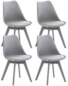 Set di 4 sedie Brianna grigio/grigio