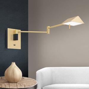 ORION Applique LED Boston con presa USB, ottone