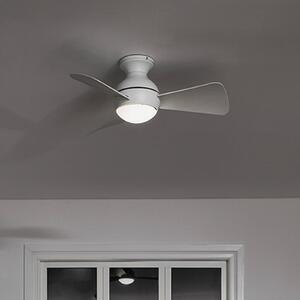 KICHLER Ventilatore da soffitto LED Sola, IP23 bianco