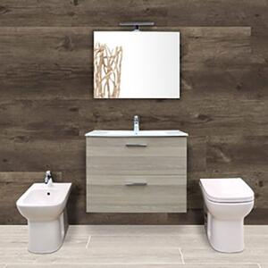 Composizione Bagno Completa Mobile Mia Sospeso 80 Cm Sanitari Filomuro S20 E Rubinetteria Win Vitra Cordoba
